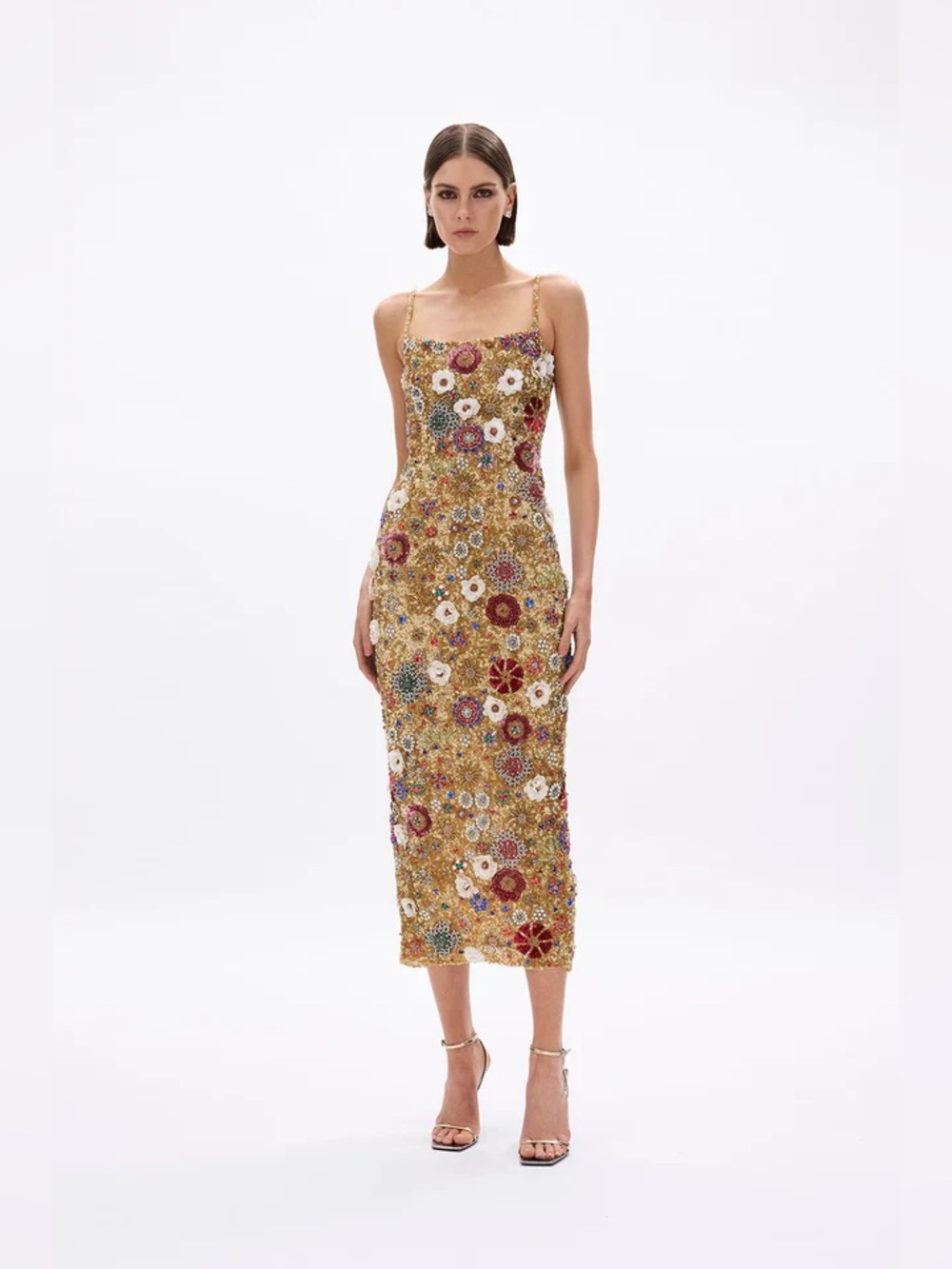 Rachel Gilbert Francesca Gown Dress Gold Size 2